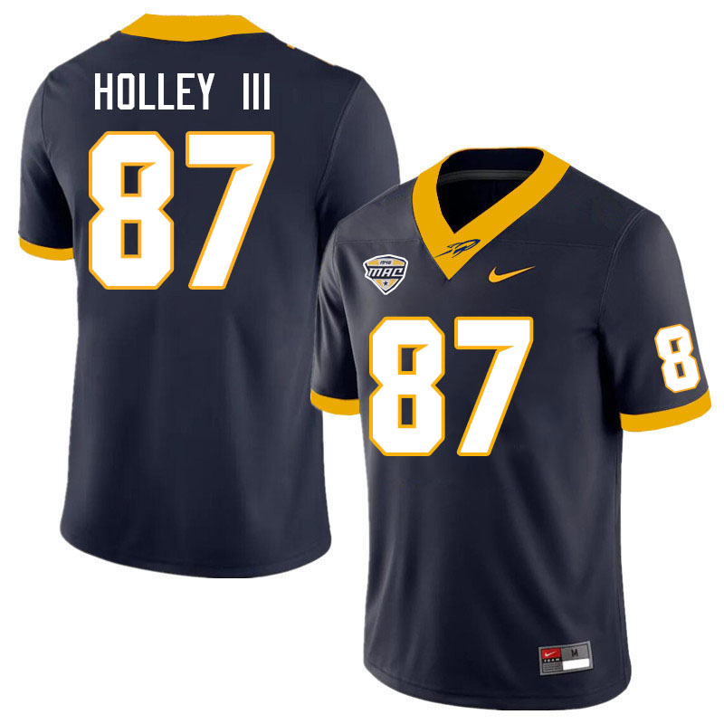 Toledo Rockets #87 Eric Holley III College Football Jerseys Stitched Sale-Navy
